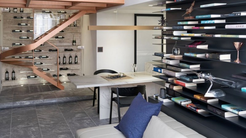 Двухуровневая квартира, расположенная в Нью-Тайбэй на Тайване