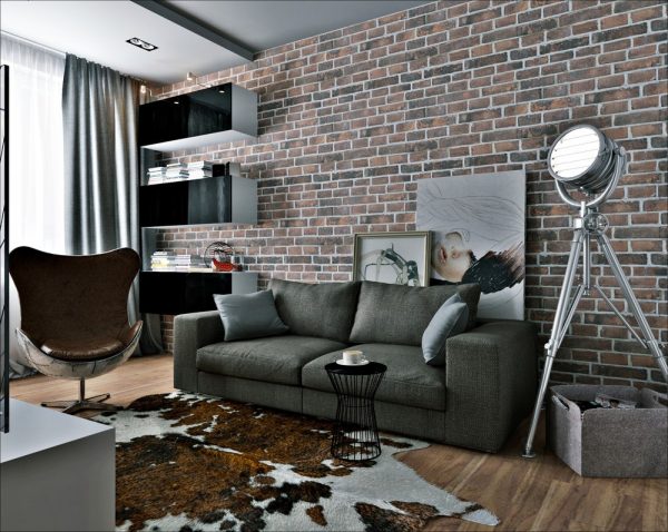 Компактная квартира в темных тонах