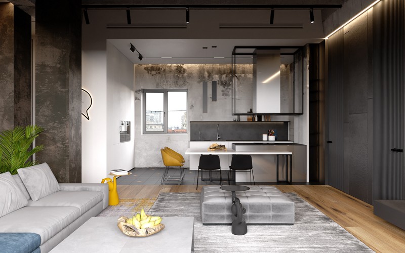 Лофт из трех объединенных квартир