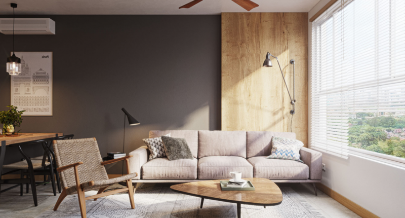 Акцент на элементы из дерева в оформлении уютной квартиры Акцент на элементы из дерева в оформлении уютной квартиры