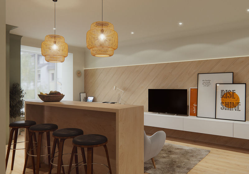 Апартаменты, оформленные в пастельных тонах