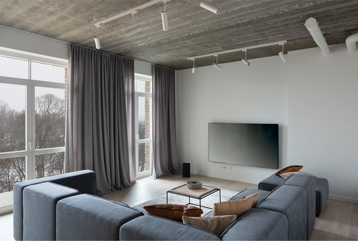 Простой минималистичный дизайн квартиры в Литве