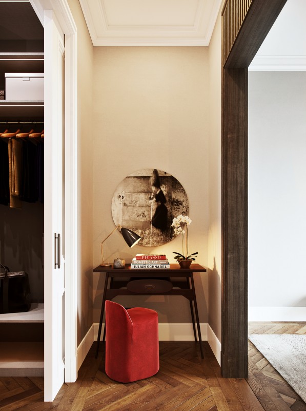 Строгий и роскошный интерьер двухуровневой квартиры Строгий и роскошный интерьер двухуровневой квартиры