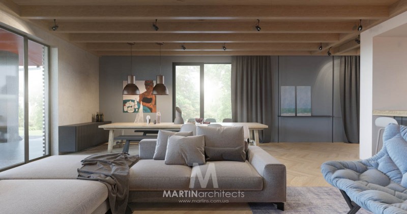 Апартаменты, оформленные в успокаивающей цветовой палитре