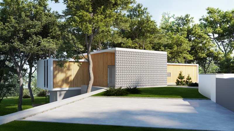 Проект дома на склоне