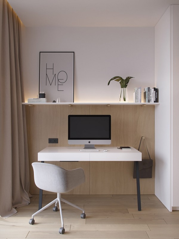 Светлые апартаменты с деревянными акцентами Светлые апартаменты с деревянными акцентами