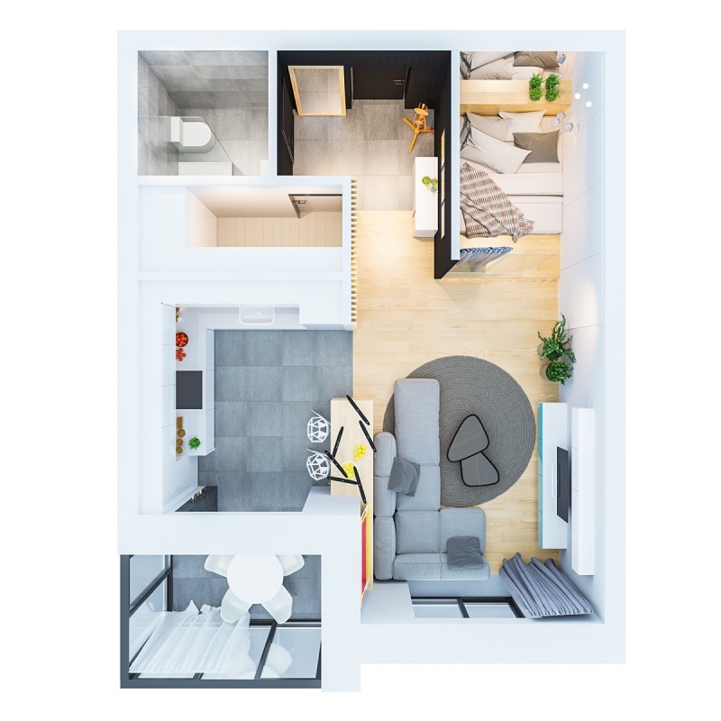 Уютная квартира-студия