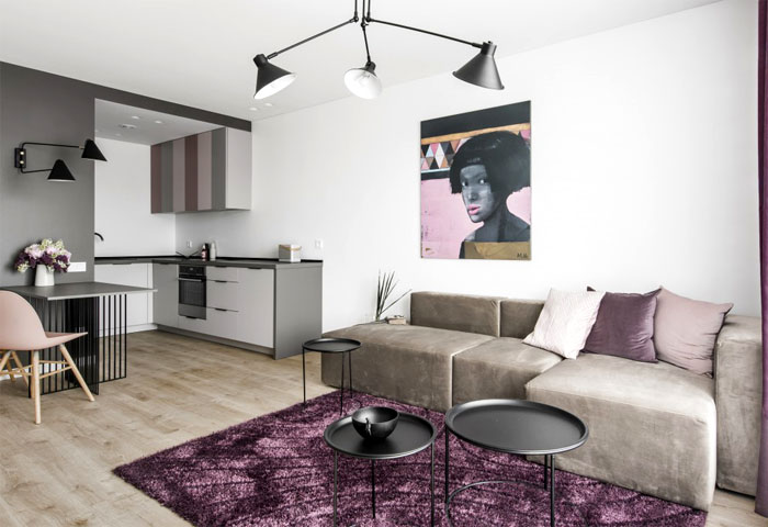 Уютный теплый интерьер небольшой квартиры