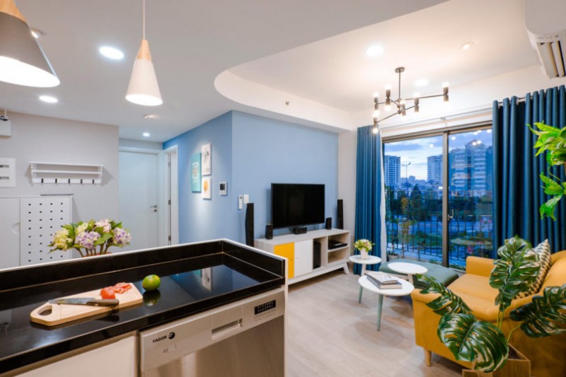 Предназначенная для молодой женщины и ее 5-летнего сына квартира в городе Хошимин, Вьетнам