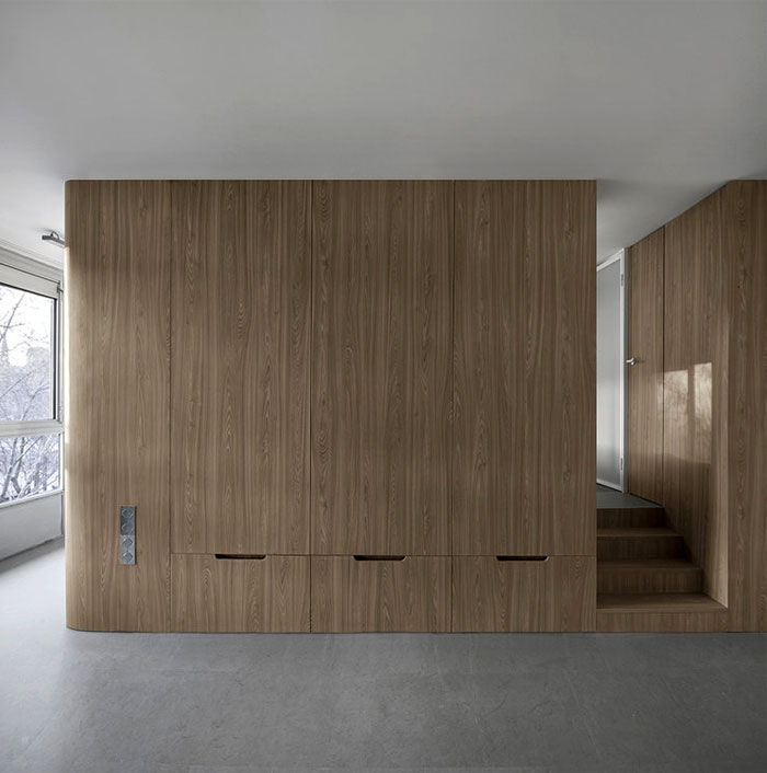 Проект двухуровневой студии в Париже