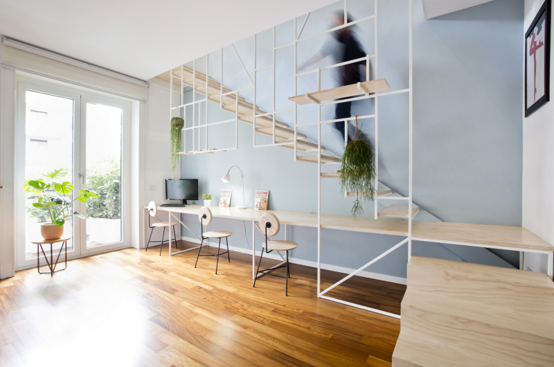 Дизайн интерьера двухуровневых апартаментов в Милане Дизайн интерьера двухуровневых апартаментов в Милане