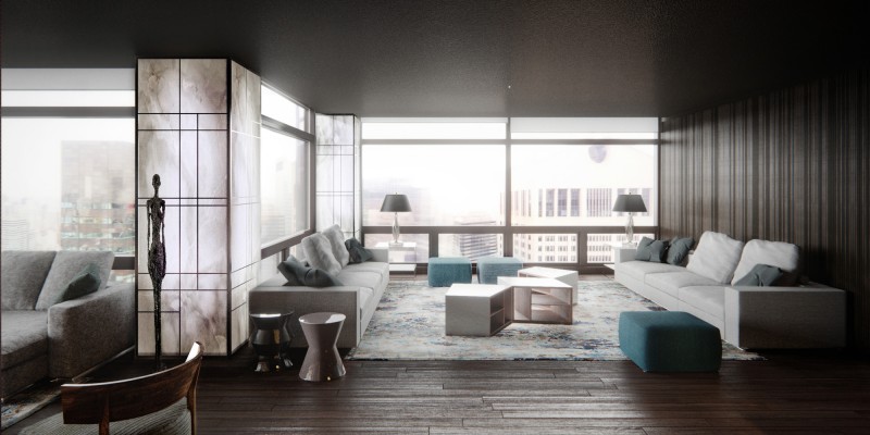 Интерьер апартаментов в Трамп-тауэр, Нью-Йорк Интерьер апартаментов в Трамп-тауэр, Нью-Йорк