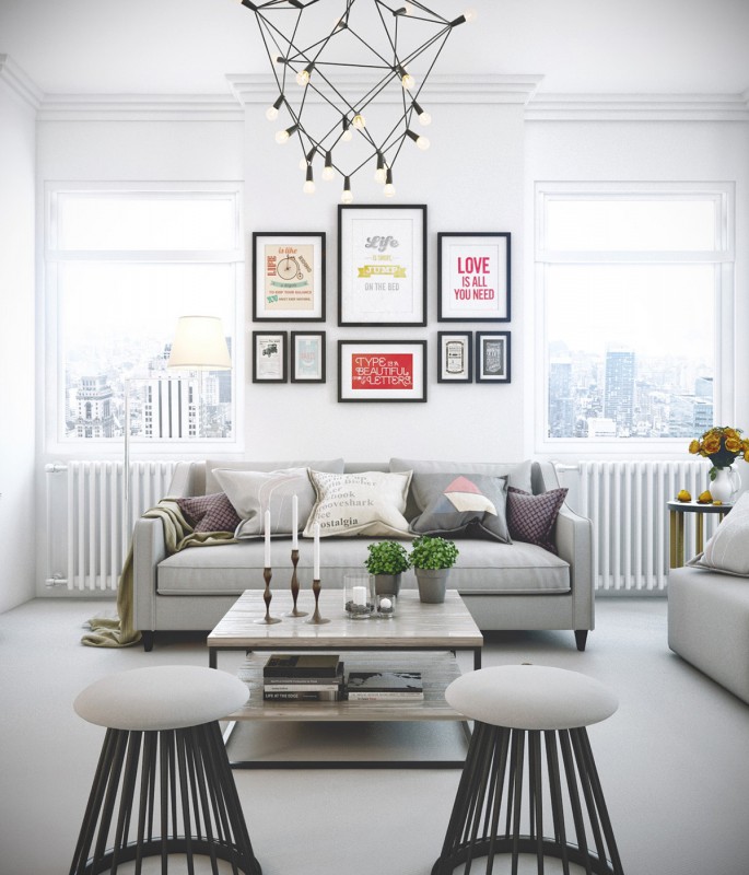 Интерьер светлых апартаментов Интерьер светлых апартаментов