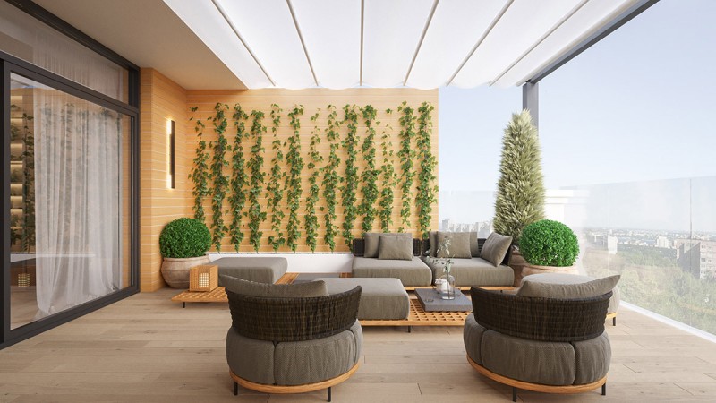 Светлые апартаменты с деревянными акцентами Светлые апартаменты с деревянными акцентами