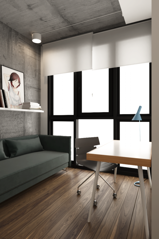 Декоративный бетон в интерьере квартиры