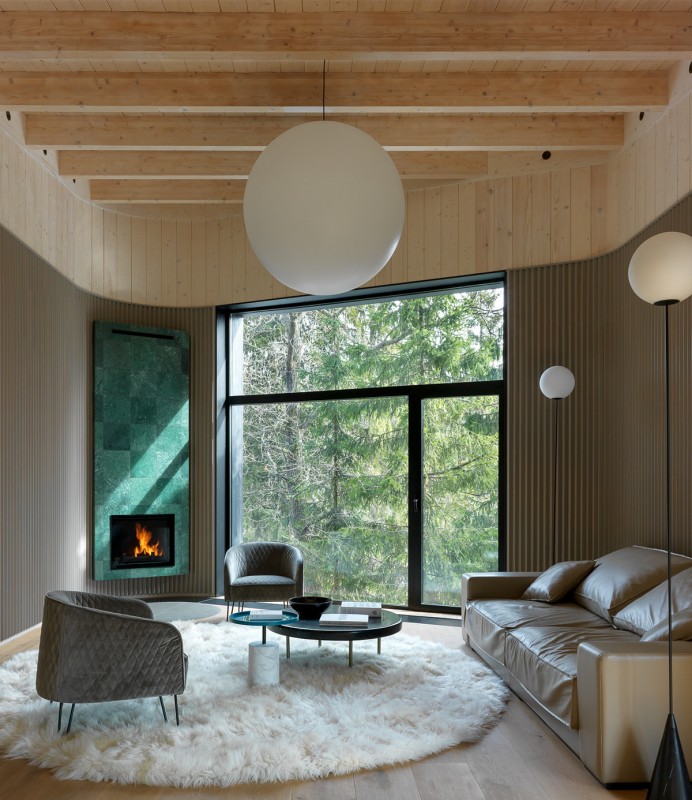 Футуристические элементы в дизайне загородного дома