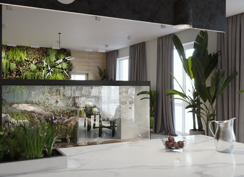 Живая зелень в интерьере