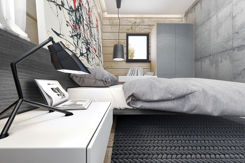 Гармоничное сочетание дерева и бетона