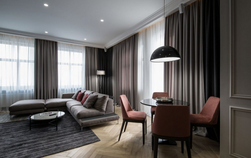 Интерьер современной квартиры в минималистичном  стиле