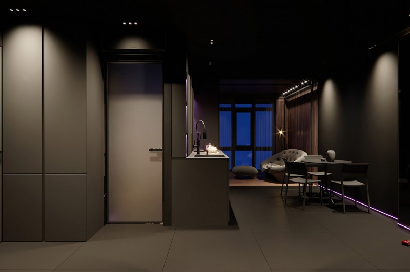 Интерьер в темных тонах Интерьер в темных тонах