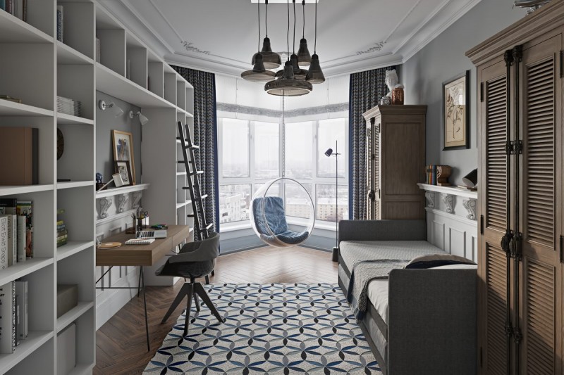 Квартира для большой семьи в классическом стиле Квартира для большой семьи в классическом стиле