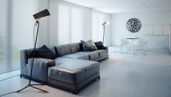 Минималистская квартира в белом цвете