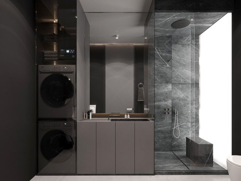 Минималистичная квартира в темных тонах