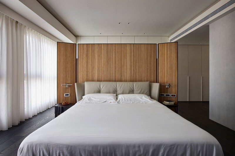 Натуральные материалы в интерьере апартаментов в Тайбэе