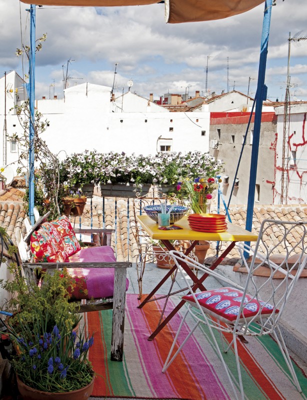 Деревенский колорит в интерьере пентхауса в Мадриде