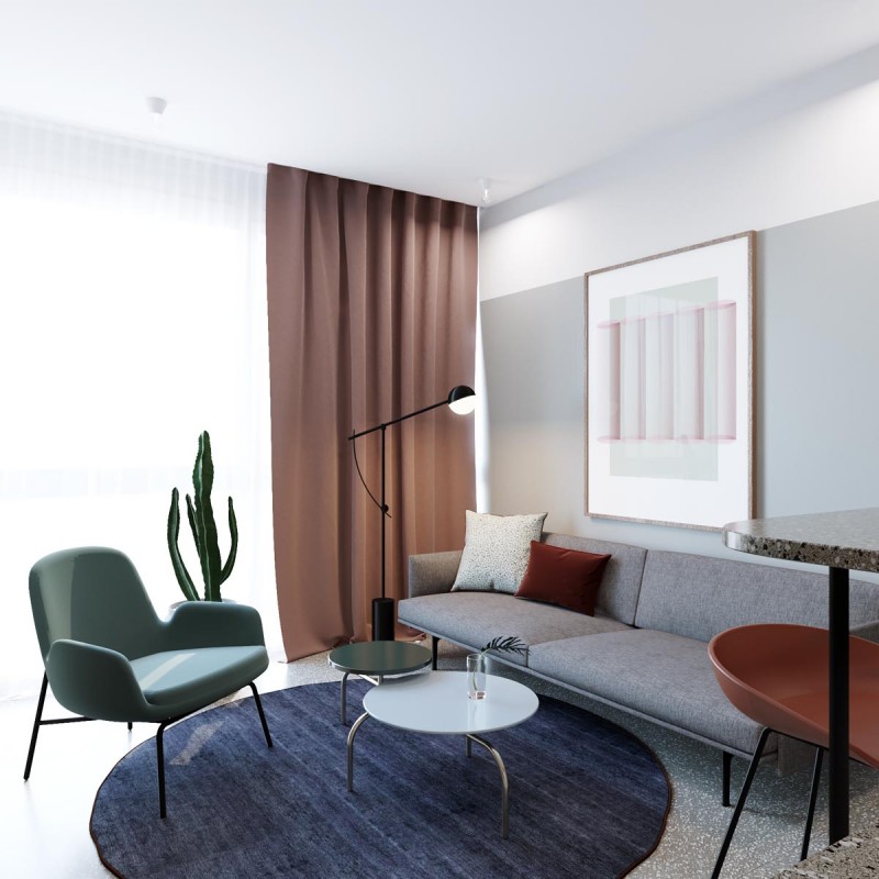 Дизайн-проект квартиры площадью 45 кв.м.