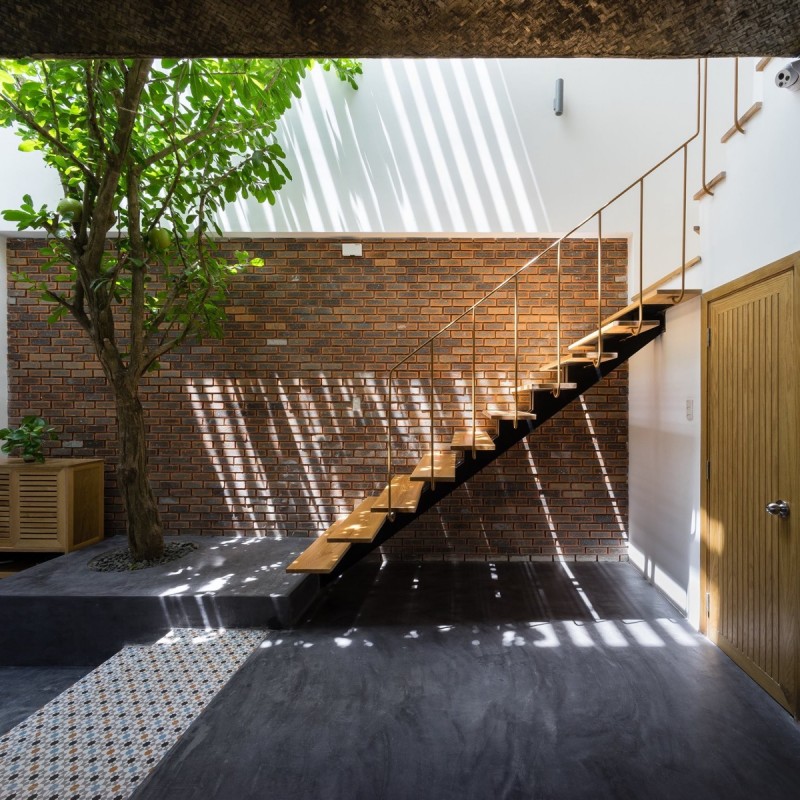 Дизайн тропического дома с внутренним двором в Дананге, Вьетнам