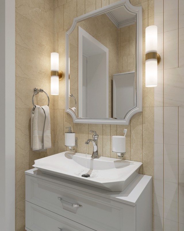 Интерьер загородного дома в пастельных тонах