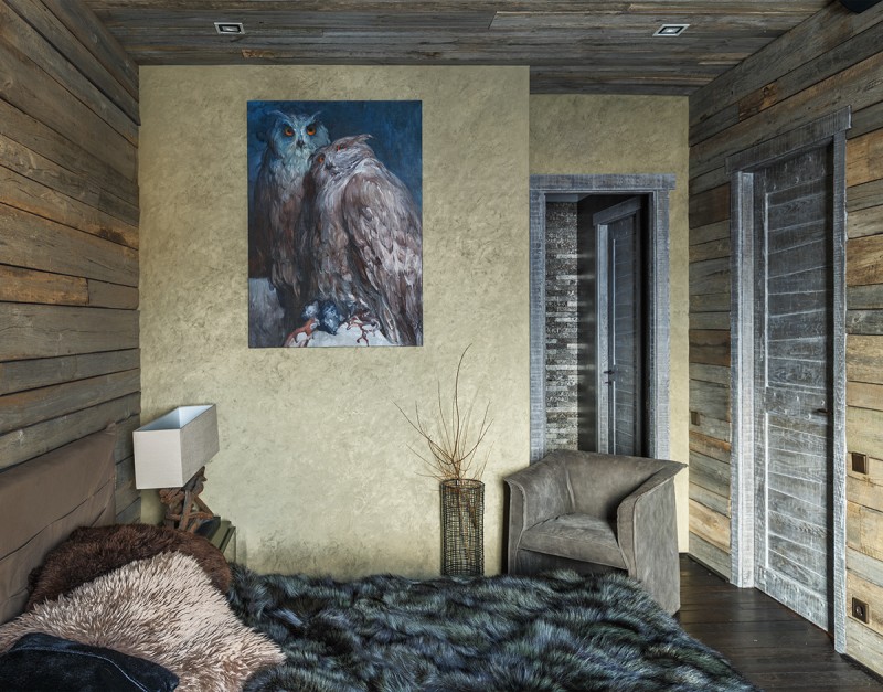 Отделка стен доской в городской квартире