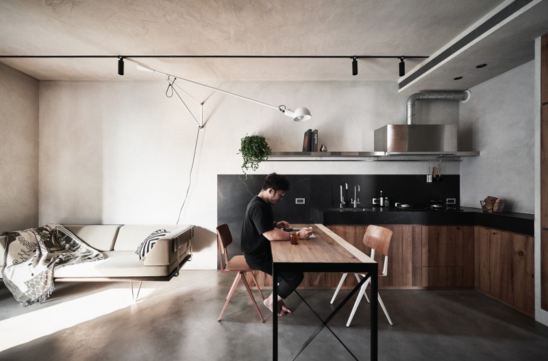 Интерьер двухуровневой студии