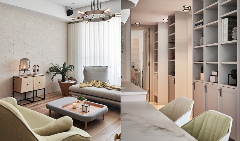 Оформление апартаментов в светлых тонах с добавлением пастельных оттенков