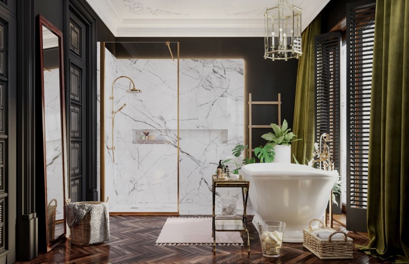 Винтажная ванная комната Винтажная ванная комната