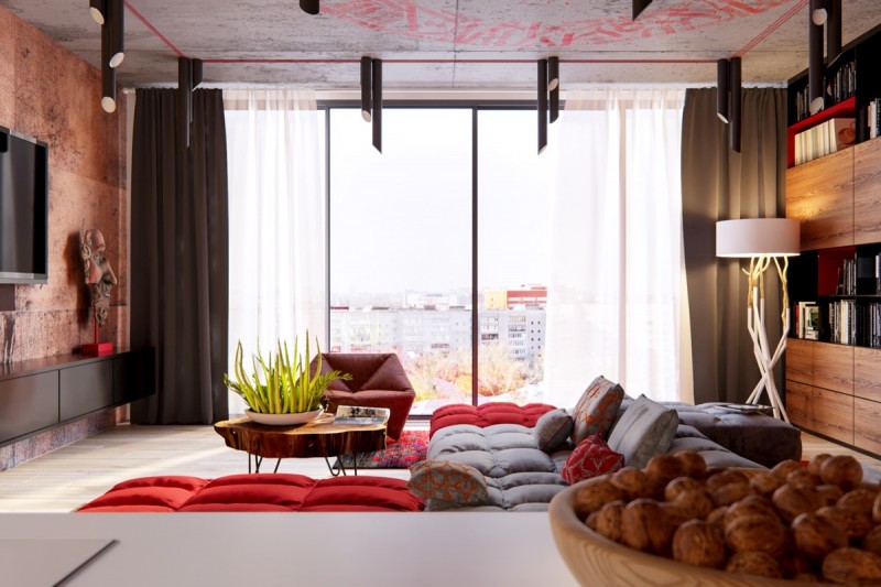 Азиатские мотивы в интерьере просторной квартиры Азиатские мотивы в интерьере просторной квартиры