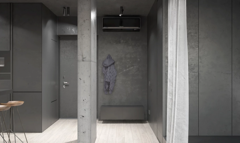 Брутальный серый с приглушенным розовым: одно из самых удачных сочетаний