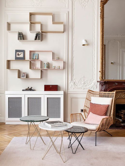 Эклектичный интерьер квартиры в Париже