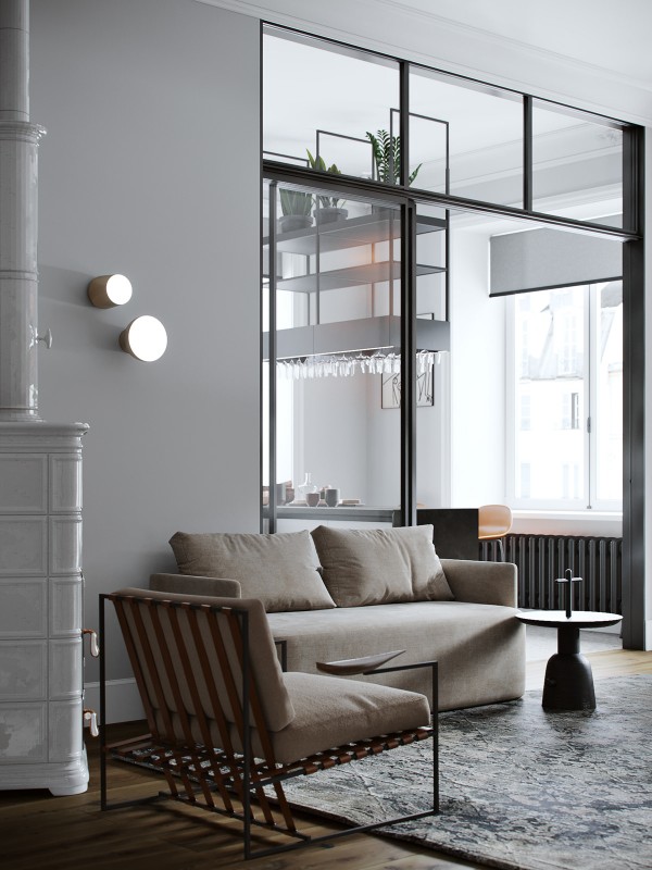 Интерьер в черно-белых тонах