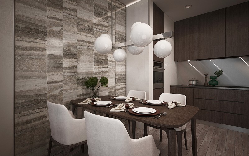 Интерьер варшавской квартиры в коричневых тонах Интерьер варшавской квартиры в коричневых тонах