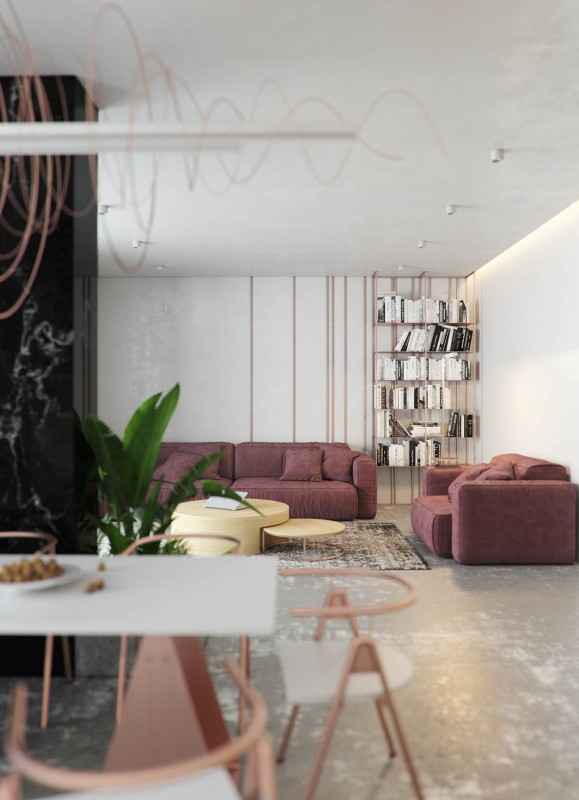 Простая, но элегантная атмосфера с элементами роскоши