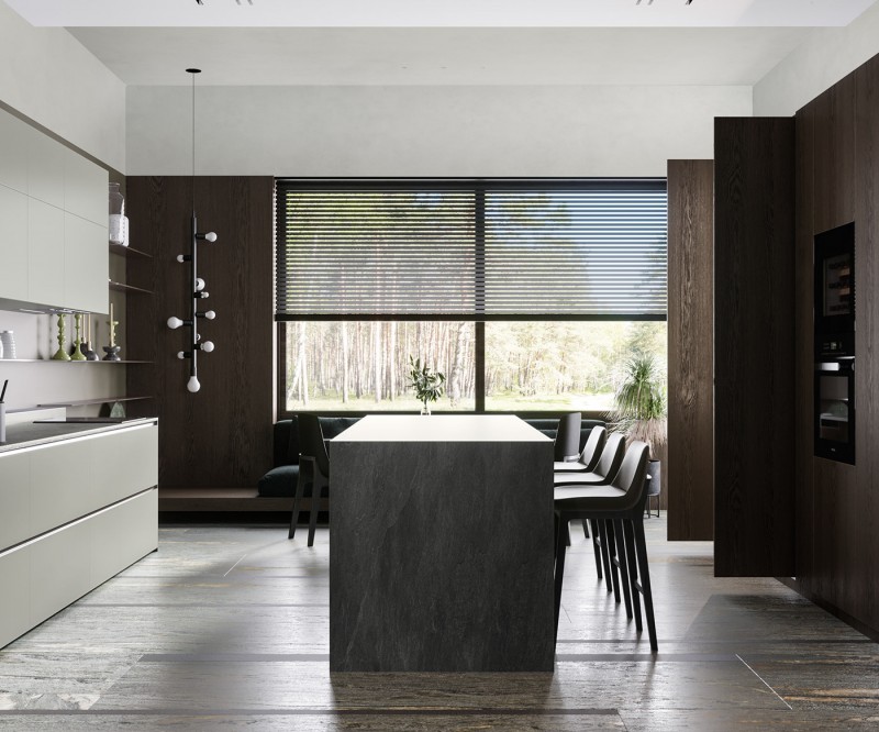 Загородный дом, оформленный в натуральных тонах