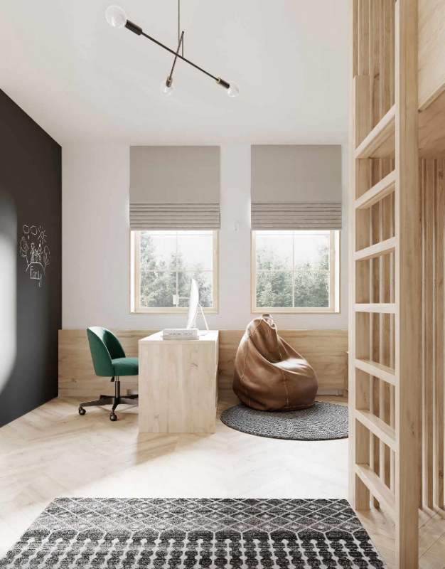 Умеренно аскетичное пространство для молодой семьи с двумя детьми Умеренно аскетичное пространство для молодой семьи с двумя детьми