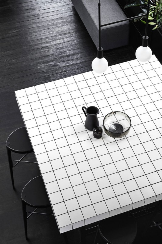 Черно-белый интерьер и живая зелень в офисе в Мельбурне Черно-белый интерьер и живая зелень в офисе в Мельбурне