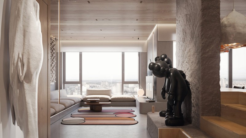 Четырехуровневая квартира, расположенная в небоскребе в центре Киева Четырехуровневая квартира, расположенная в небоскребе в центре Киева