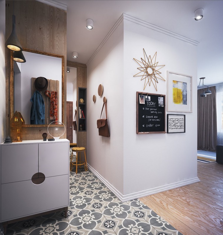 Эклектичный дизайн небольшой квартиры