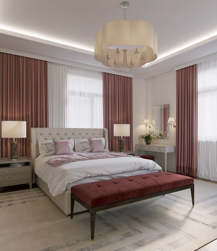 Интерьер загородного дома в пастельных тонах