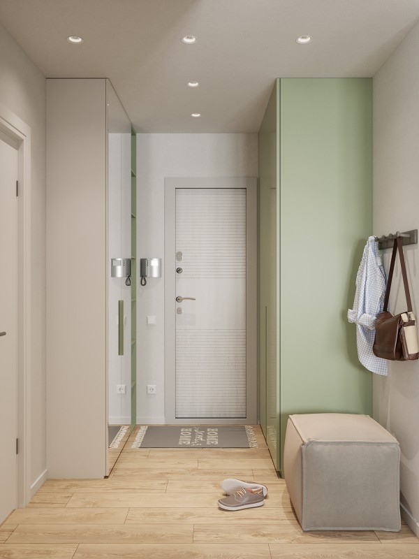 Небольшая квартира, оформленная в теплых тонах