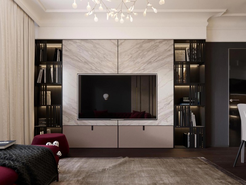 Дизайн интерьера квартиры в стиле "фьюжн"